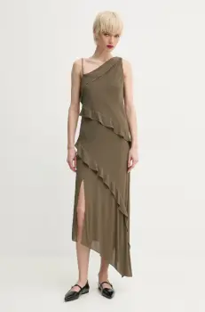 Samsoe Samsoe rochie SAMOENA culoarea verde, maxi, evazati, F25100180 imagine