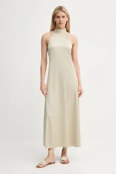 Samsoe Samsoe rochie SANETTLE culoarea verde, maxi, drept, F25200104 imagine