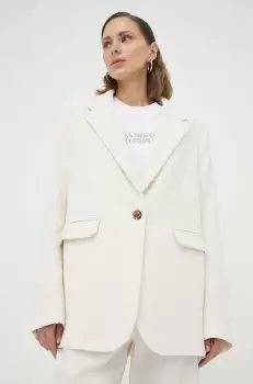 Samsoe Samsoe sacou culoarea bej, un singur rand de nasturi, neted imagine