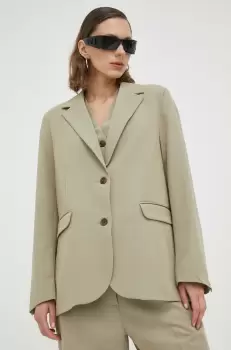 Samsoe Samsoe sacou culoarea bej, un singur rand de nasturi, neted imagine