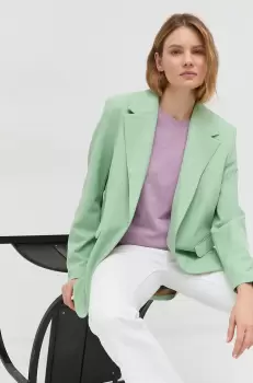 Samsoe Samsoe sacou culoarea verde, un singur rand de nasturi, neted imagine