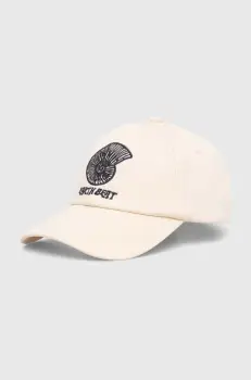 Samsoe Samsoe sapca de baseball din bumbac culoarea bej, cu imprimeu imagine