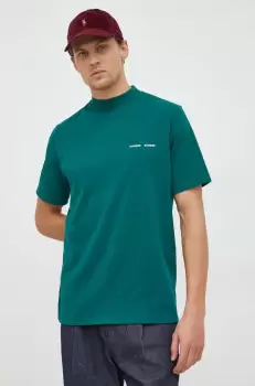 Samsoe Samsoe tricou din bumbac culoarea verde, neted imagine