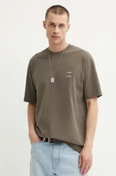 Samsoe Samsoe tricou din bumbac JOEL barbati, culoarea bej, neted, M22300126 imagine