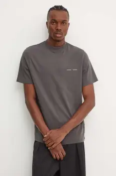 Samsoe Samsoe tricou din bumbac Norsbro barbati, culoarea gri, cu imprimeu, M20300010 imagine