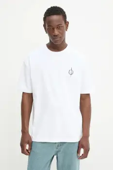 Samsoe Samsoe tricou din bumbac SAODIE culoarea alb, cu imprimeu, M25200079 imagine