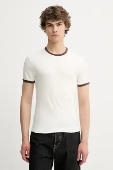 Samsoe Samsoe tricou din bumbac SATOD culoarea bej, uni, M25200030 imagine