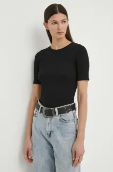 Samsoe Samsoe tricou femei, culoarea negru imagine