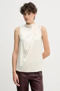 Sandro Ferrone bluza culoarea bej, uni, S22YBFLOGICA imagine