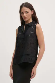 Sandro Ferrone bluza din bumbac femei, culoarea negru, neted, SFS14XBDBOOGABO imagine