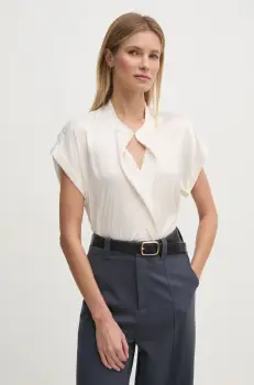 Sandro Ferrone bluza femei, culoarea bej, neted, SFS32YBEMERCURIO imagine