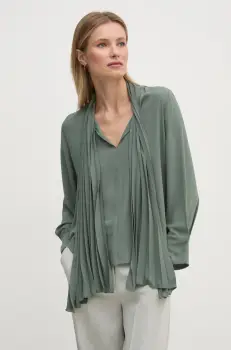 Sandro Ferrone bluza femei, culoarea verde, neted, SFS32YBEMAREC imagine