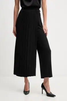 Sandro Ferrone fusta pantaloni culoarea negru, drept, medium waist, S32YBFMOLTO imagine