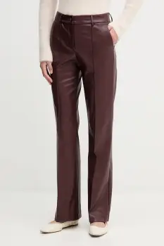 Sandro Ferrone pantaloni culoarea bordo, evazati, high waist, S15YBFDENISE imagine
