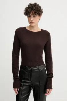 Sandro Ferrone pulover de lana culoarea maro, light, S9YBFNOCE imagine