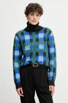 Sandro Ferrone pulover din amestec de lana cu guler, S87YBFGAVA imagine