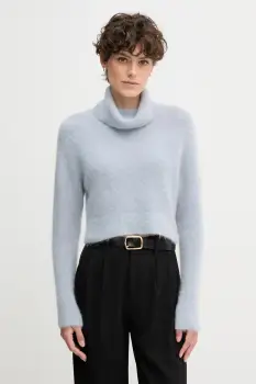 Sandro Ferrone pulover din amestec de lana de alpaca cu guler, S9YBFNOME imagine