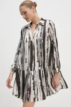 Sandro Ferrone rochie culoarea bej, mini, evazati, SFS32YBEMATTIA imagine