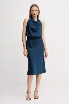 Sandro Ferrone rochie culoarea bleumarin, mini, mulata, S23XBEBIALETTI imagine