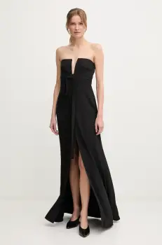 Sandro Ferrone rochie culoarea negru, maxi, drept, S23XBEBUSSOLE imagine