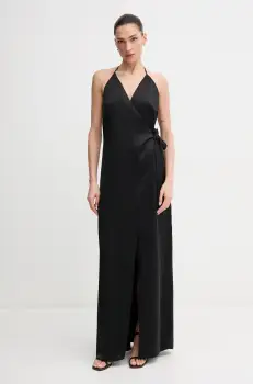 Sandro Ferrone rochie culoarea negru, maxi, evazati, S18XBERUDRA imagine