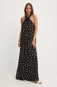 Sandro Ferrone rochie culoarea negru, maxi, evazati, SFS32XBDPORZIA imagine