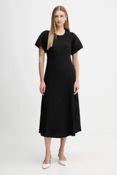 Sandro Ferrone rochie culoarea negru, midi, evazati, S14YBFBACILLO imagine