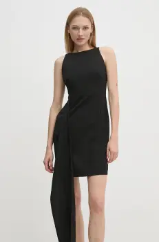 Sandro Ferrone rochie culoarea negru, mini, drept, SFS23YBEBOLLETTA imagine