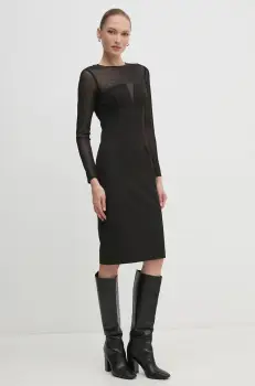 Sandro Ferrone rochie culoarea negru, mini, mulata, SFS23YBEBACOLO imagine