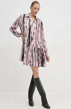 Sandro Ferrone rochie culoarea roz, mini, evazati, SFS32YBEMATTIA imagine