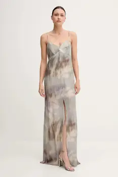 Sandro Ferrone rochie culoarea verde, maxi, drept, S23XBEBARONI imagine