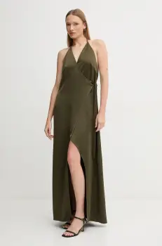Sandro Ferrone rochie culoarea verde, maxi, evazati, S18XBERUDRA imagine