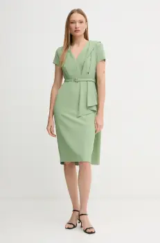 Sandro Ferrone rochie culoarea verde, mini, mulata, S23XBEBALDACCHINI imagine