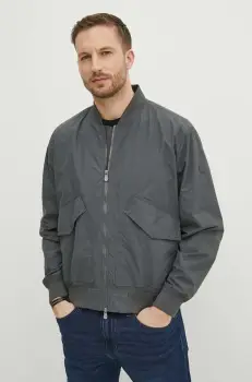 Save The Duck geaca bomber barbati, culoarea gri, de tranzitie imagine