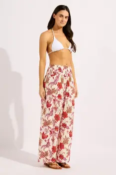 Seafolly pantaloni de plaja pentru femei Shirred Waist Wrap imagine