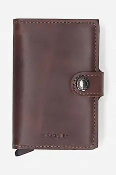 Secrid portofel culoarea bordo, Portfel Secrid Miniwallet Vintage MV-Chocolate imagine