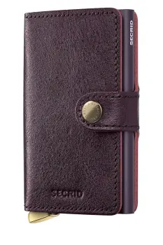 Secrid portofel de piele BASCO culoarea bordo imagine