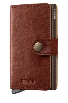Secrid portofel de piele BASCO culoarea maro imagine