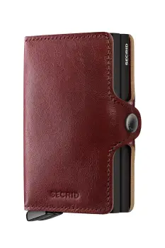 Secrid portofel de piele BASCO culoarea maro imagine