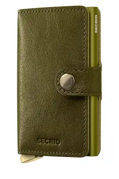 Secrid portofel de piele BASCO culoarea verde imagine