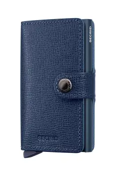 Secrid portofel de piele culoarea albastru marin, MC-Navy imagine