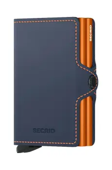 Secrid portofel de piele culoarea albastru marin, TM-Night Blue & Orange imagine
