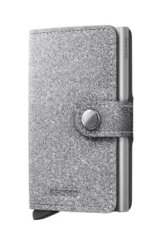 Secrid portofel de piele culoarea argintiu, M-Glitter Silver imagine