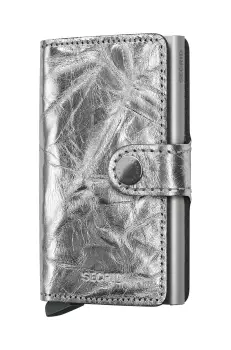 Secrid portofel de piele culoarea argintiu, MCr-Silver imagine