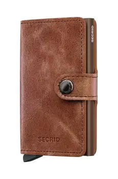 Secrid portofel de piele culoarea maro, MV-Cognac-Brown imagine