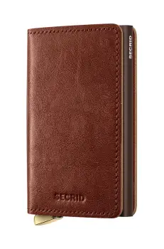 Secrid portofel de piele culoarea maro, SBc-Whiskey imagine