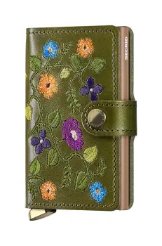 Secrid portofel de piele culoarea verde, MSt-Olive imagine