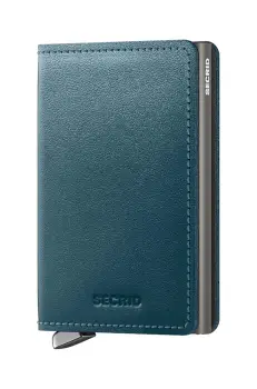 Secrid portofel de piele culoarea verde, SDu-Teal imagine