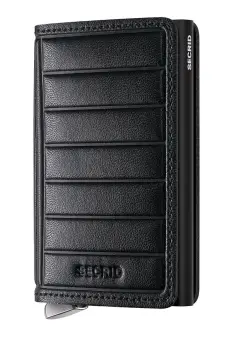 Secrid portofel de piele EMBOSS LINES culoarea negru imagine