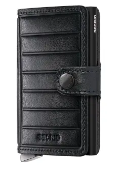 Secrid portofel de piele EMBOSS LINES culoarea negru imagine